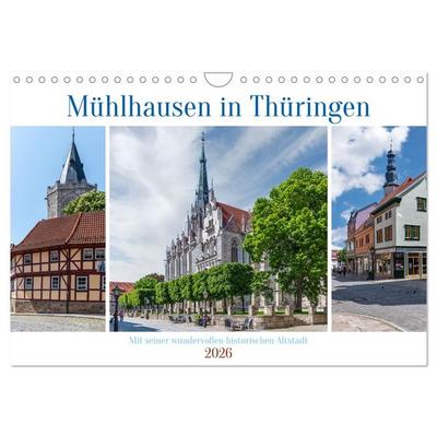 Mühlhausen in Thüringen (Wandkalender 2026 DIN A4 quer), CALVENDO Monatskalender