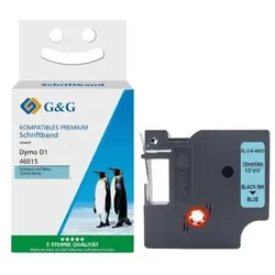G&G 18800 Etiketten erstellendes Band Scwarz auf blau D1