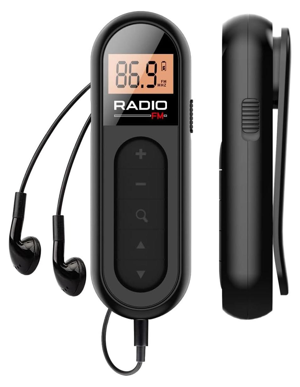 Selius Mini draagbare persoonlijke AM FM-radio met oplaadbare batterij