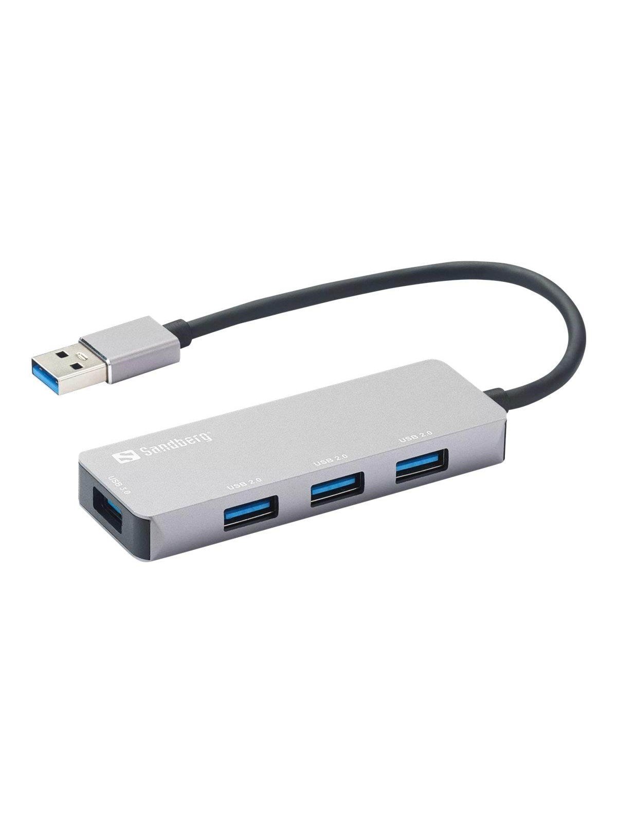 Sandberg 4-Port USB Hub USB-Hubs - 4 - Grau