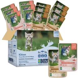 BOZITA Multibox Kitten mit Fleisch und Fisch 12 x 85 g