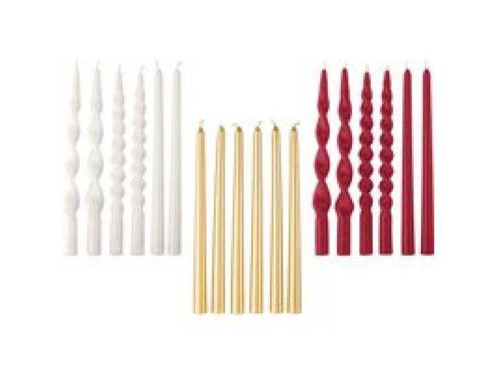 LIVARNO® Bougies coniques torsadées, 6 pièces