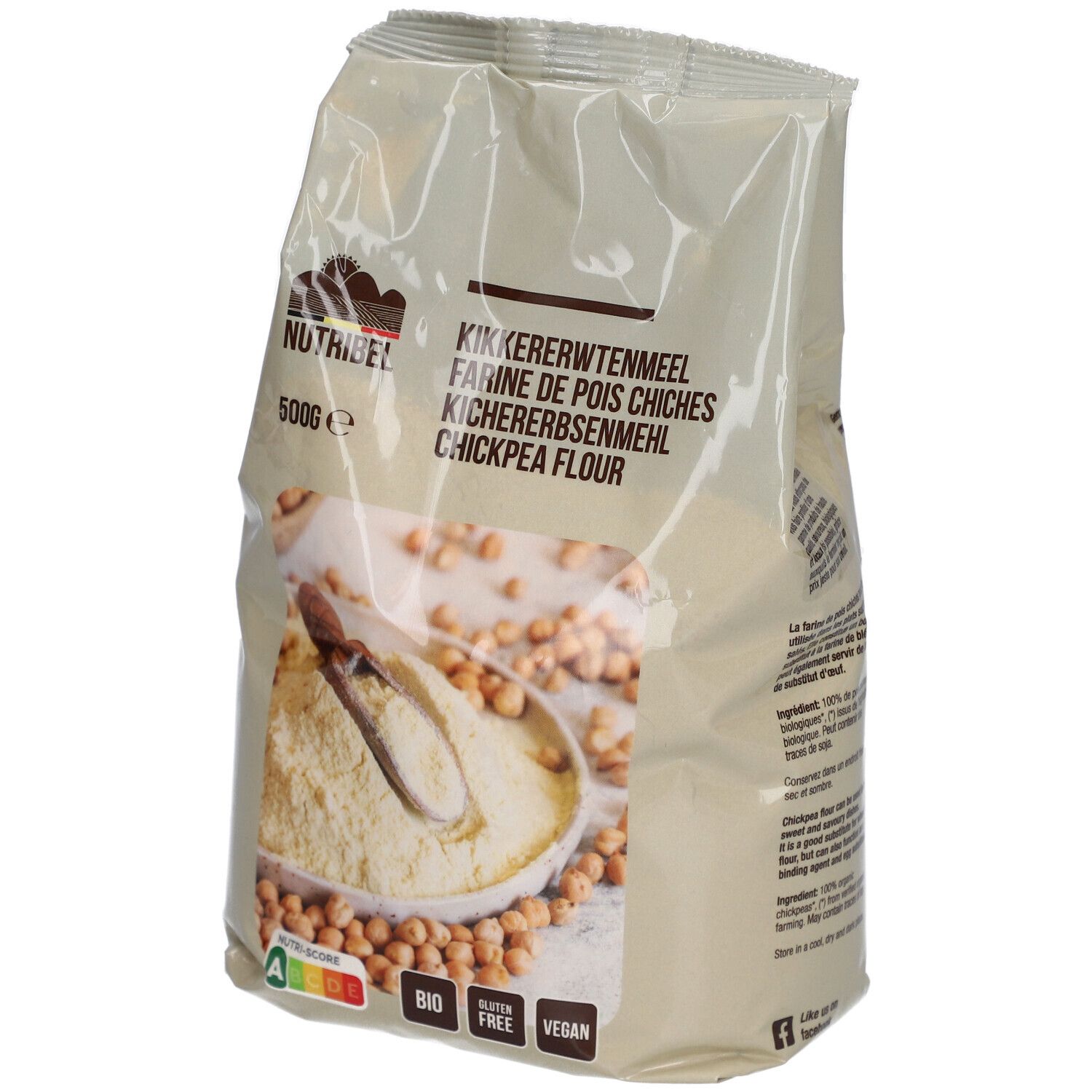 Nutribel Kikkererwtenmeel bio & glutenvrij 500g 500 g Pulver