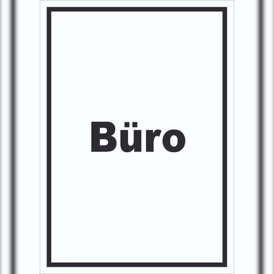 HB-Druck Büro Schild mit Text Office Bureau hochkant A6 (105x148mm)