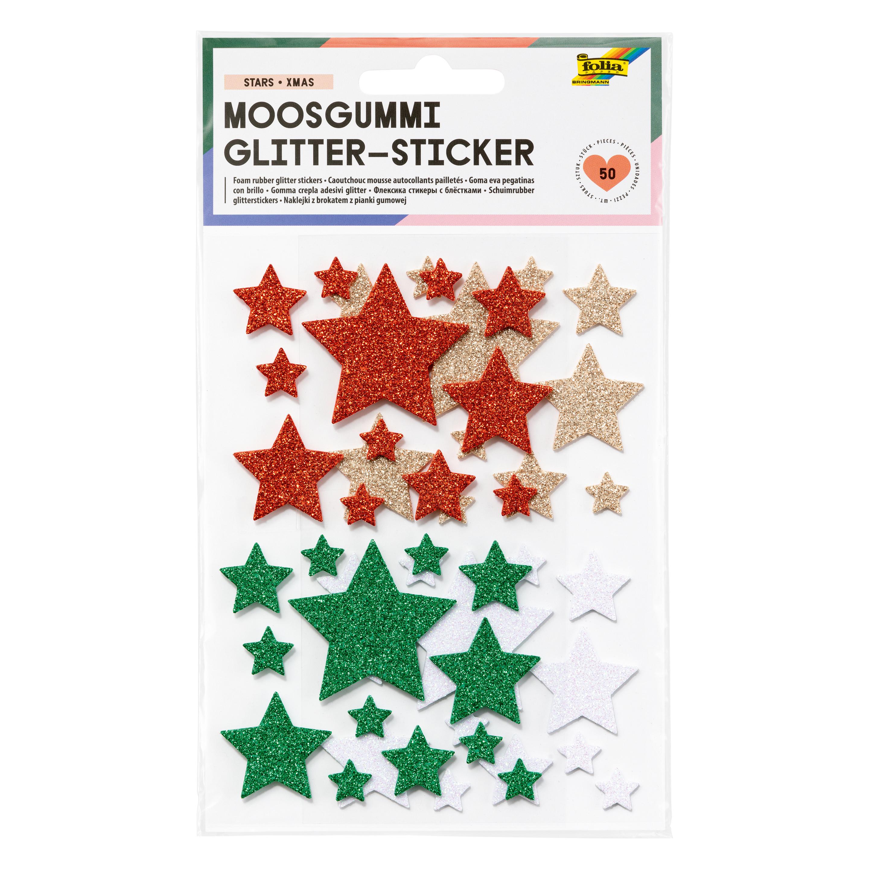 Folia Moosgummi Glitter-Sticker (23775)