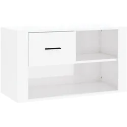 vidaXL Schuhschrank Hochglanz-Weiß 80x35x45 cm Holzwerkstoff