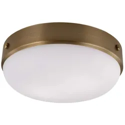 Deckenleuchte Lampe Wohnzimmerleuchte Stahl Glas Messing D 33 cm 2 Flammig