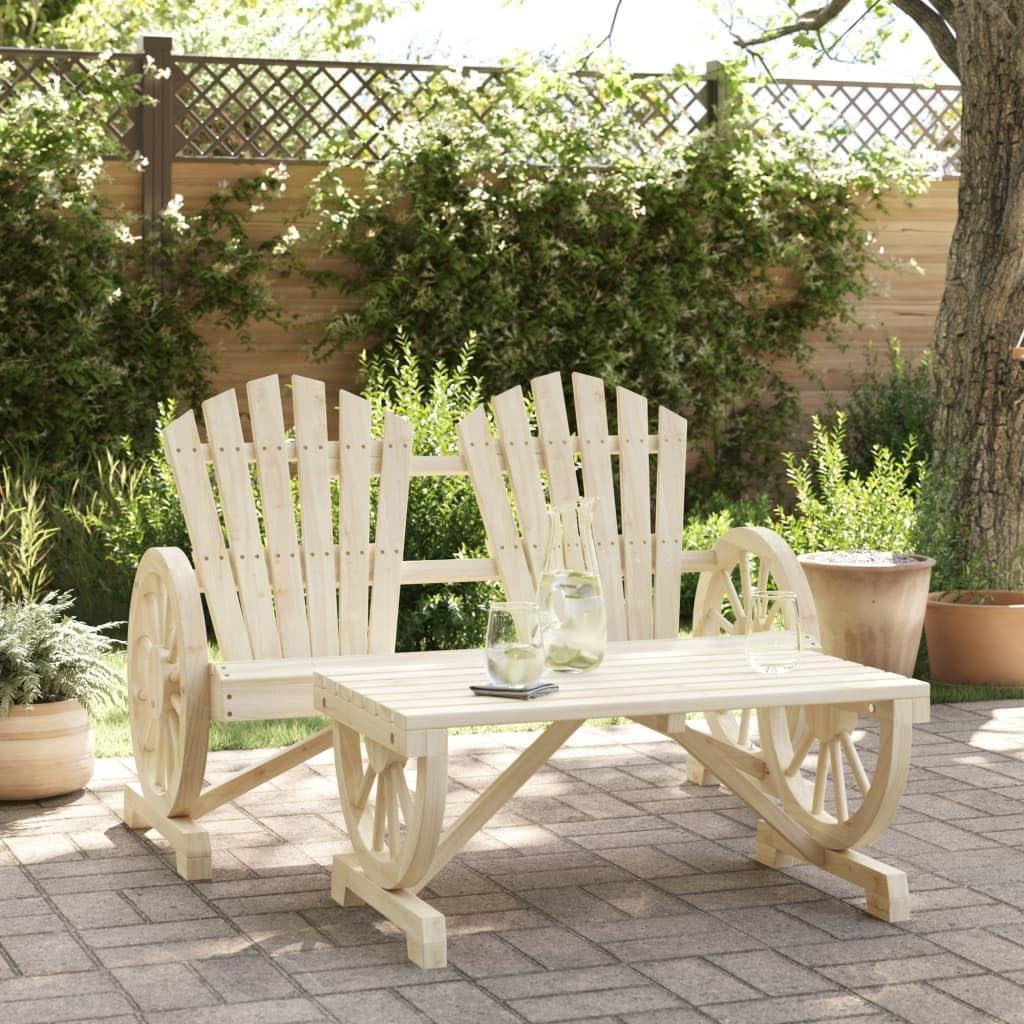 Gartenmöbel-Set, 2-teilig, massives Kiefernholz, Gartenmöbel, Outdoor-Möbel, Gartenmöbel, Gartenmöbel