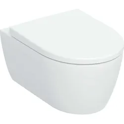 Geberit iCon Set Wand-WC Tiefspüler, geschlossenes Keramikdesign, TurboFlush, inklusive WC-Sitz, 503.045.00.1, Farbe: weiß