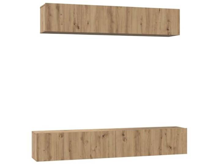 KGFHERENB TV-Schrankset 5-tlg. Wandmontage Artisan-Eiche Holzwerkstoff Vielseitige Wandkombination für Wohnzimmer und Medienbereiche, schafft Bodenfreiheit und Ordnung durch fünf Module.