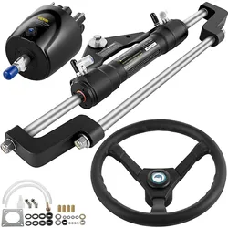 VEVOR Hydraulisches Lenkset 300 PS, Hydraulisches Bootslenkset Helmpumpe, Hydraulisches Bootslenkset ohne Hydraulischen Lenkschlauch für Bootslenksystem