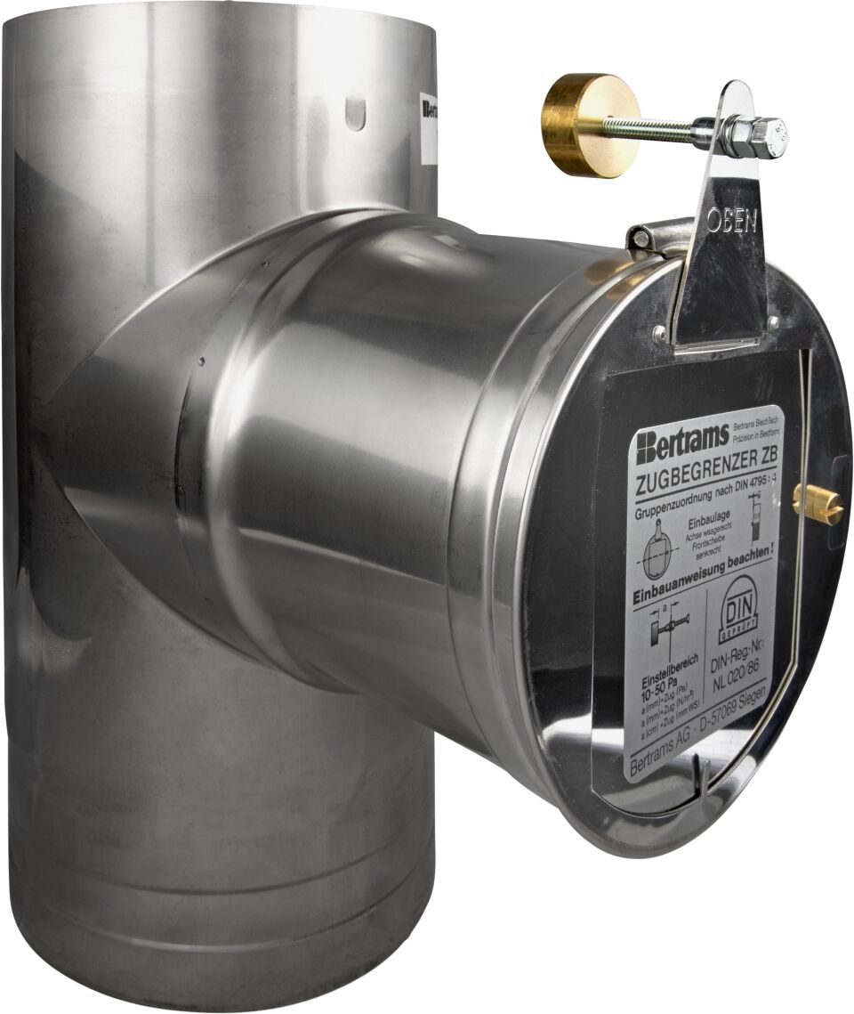 Limiteur de tirage Bertrams 16ZBT-VA300 Ø 300 mm, en pièce en T