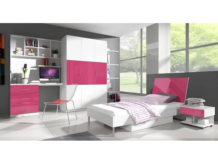 Xlmoebel Schlafzimmer-Set Weißes Kinderzimmermöbelset mit Bett und Nachttisch, (2tlg. Kinderzimmer Set (Bett + Nachttisch), Hergestellt in Europa