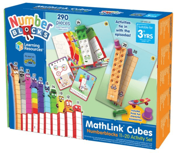 Learning Resources Numberblocks MathLink Cubes 11-20 Activity Set for Ages 3+