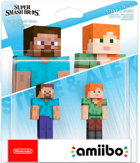 Nintendo SWITCH Spielfigur "amiibo Steve & Alex - Super Smash Bros. Collection", bunt, Spielfiguren, Spielfigur