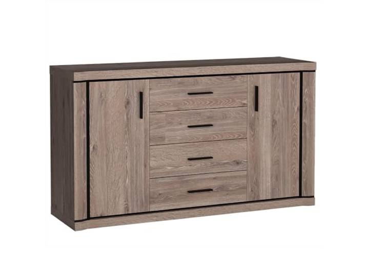 Lomadox Sideboard Kommode 157cm in Trüffel Eiche