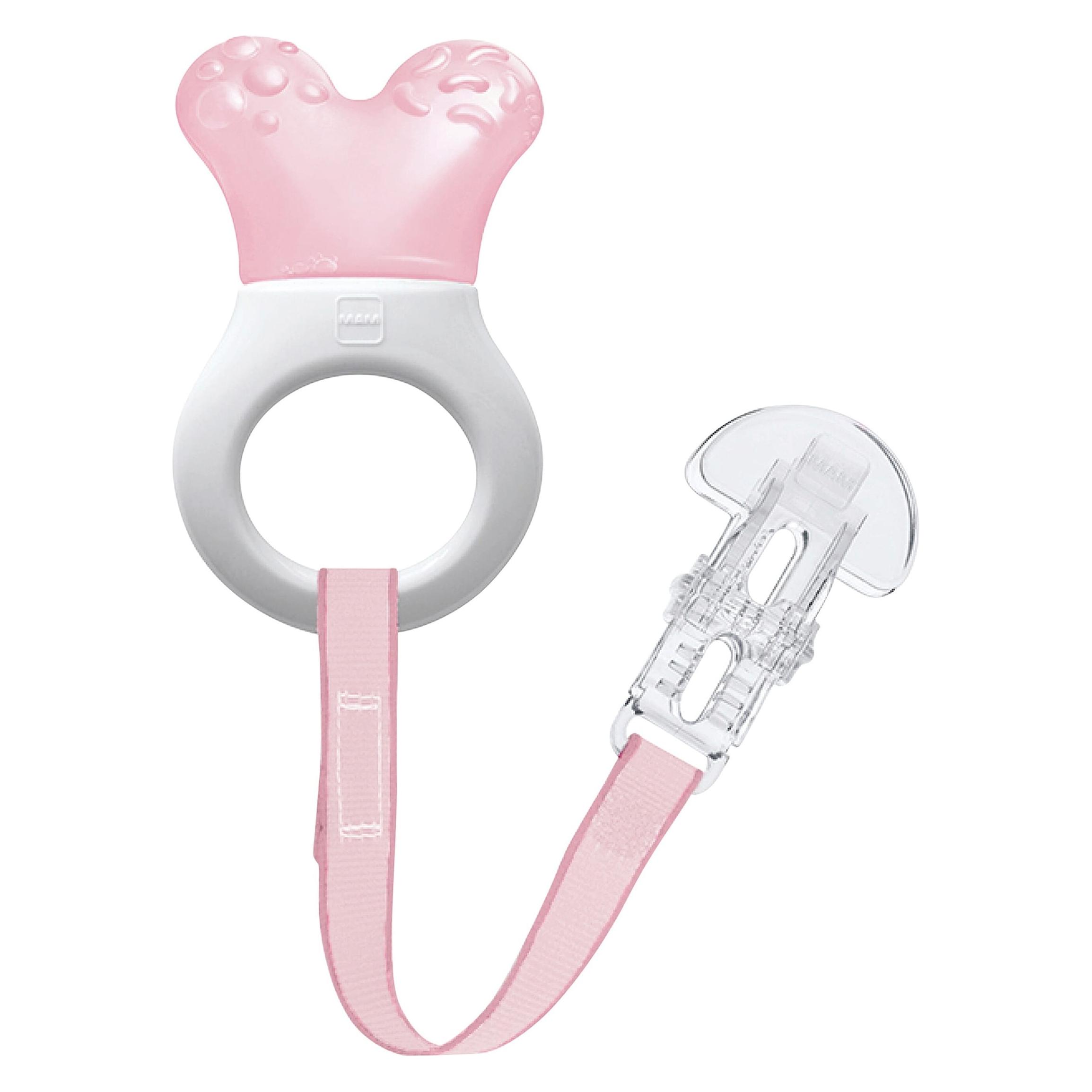 MAM Beissringe & Zahnungshilfen Kühl-Beissring Mini Cooler & Clip - Rosa (2 Monate) (7814542-4042894714126)