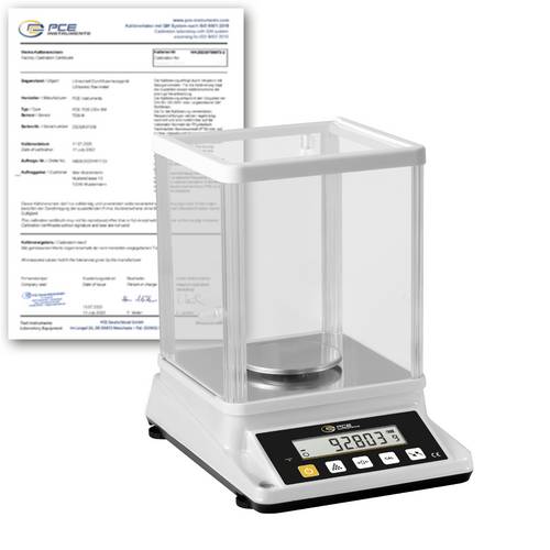 PCE Instruments PCE-BSK 310-ICA Tischwaage kalibriert (ISO) Wägebereich (max.) 310g Ablesbarkeit 0.001g batteriebetrieben