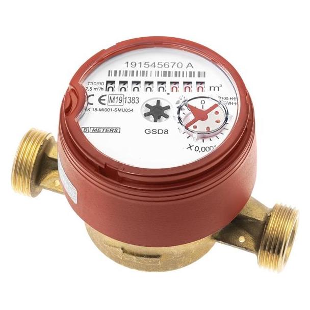 B Meters HOT WATER METER DN15 11CM 2.5M3/H R100 (Durchlaufpumpe) (33046026)