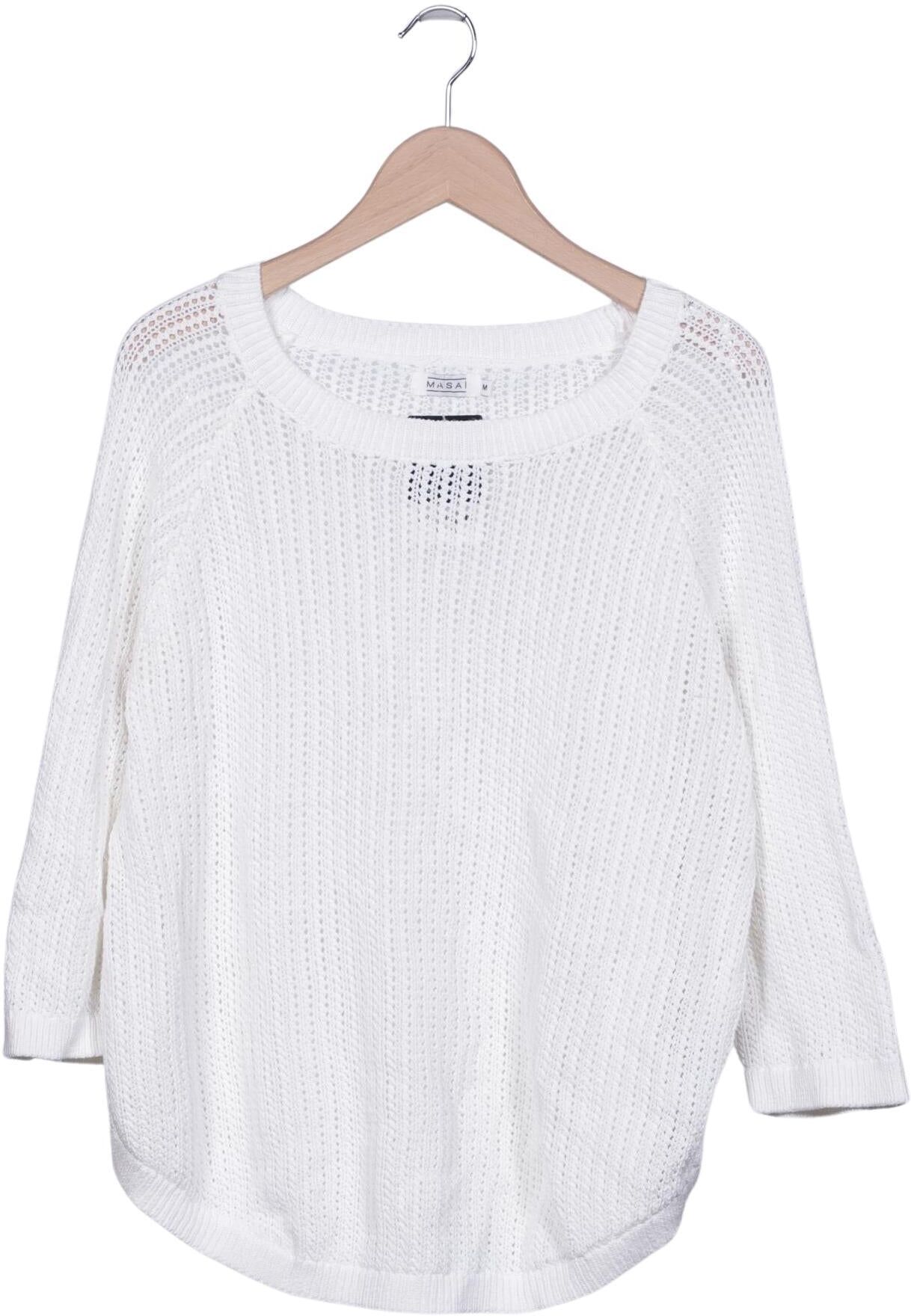 The Masai Clothing Company Damen Pullover, Weiß, Gr. M, Baumwolle - Second Hand