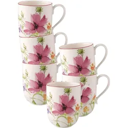 Villeroy & Boch, Tasse, Multipack Mariefleur Basic Latte Macchiato Becher - 6 Stück (370 ml, 6x)