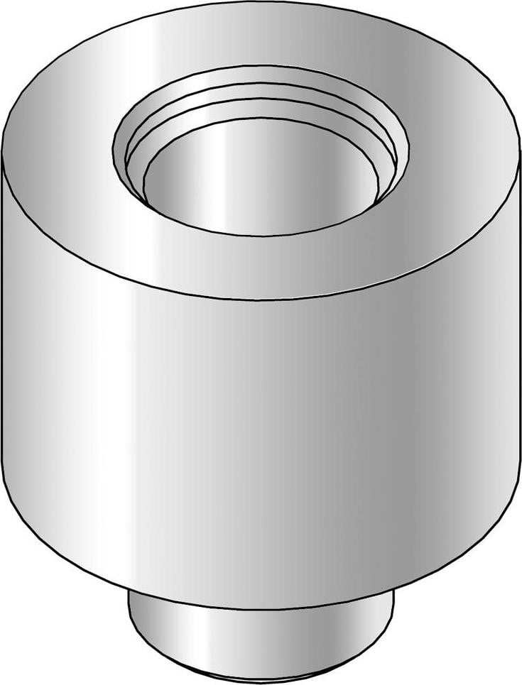 KWC AQUALINE-S verlengstuk voor hydraulische wandventielen, 30 mm