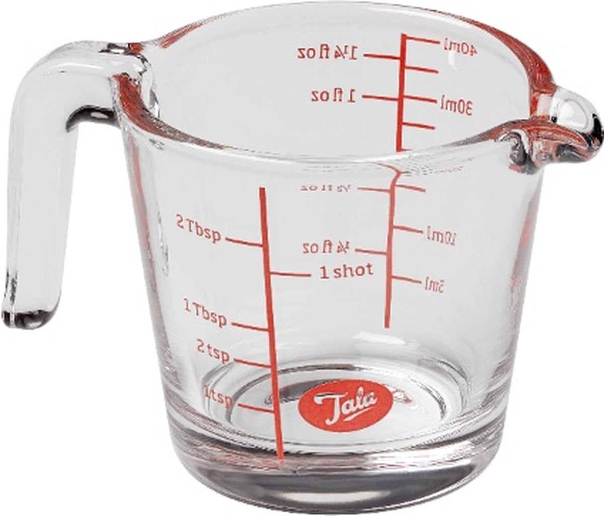 Tala Mini Maatbeker van Borosilicaatglas, 40 ml, Transparant