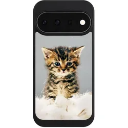 Nivocase Handyhülle für Google Pixel 11 Pro Hülle NIVOpure Case Schwarz Feder Haustier Katze (Google Pixel 11 Pro), Smartphone Hülle, Schwarz