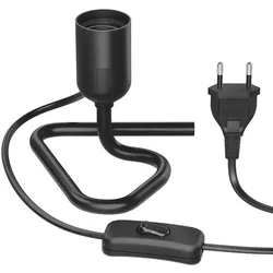 ledscom.de Tischlampe / Lampenfassung / Triangle-Dreieckfuß TRIN, Schalter, Aluminium, schwarz, 1x E27 max. 60W