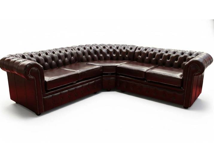 Xlmoebel Ecksofa Modern Ecksofa Braun Holz Einfarbig Komfortabel Zeitgenössisch, 1 Teile, Chesterfield