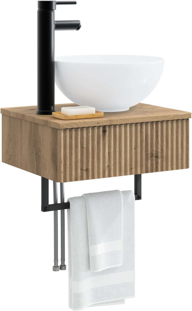 Ebern Designs 400 mm Bathroom Vanity Artisan Oak