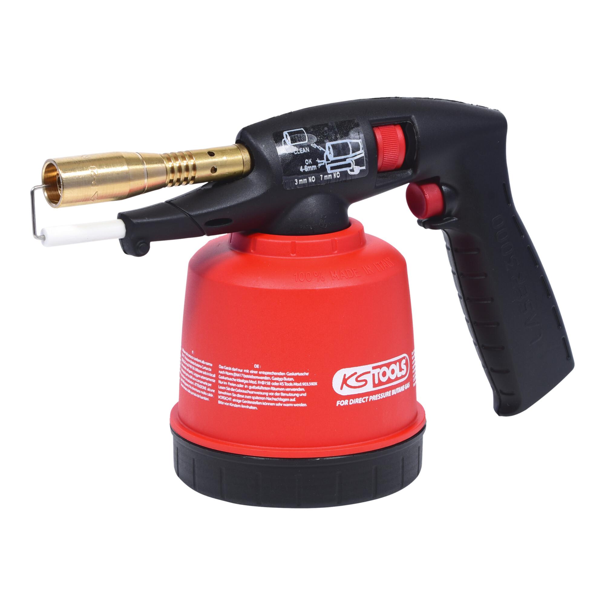 KS Tools Universal-Kartuschenlötgerät mit Piezo-Zündung, rot (903.5902)