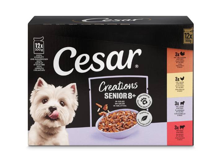 Cesar Hunde Nassfutter Pouch Multipack Senior 12x100g