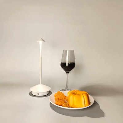 Inspire Curations Rechargeable LED Table Lamp With Touch Control For Dining, Bedroom & Home Decor white changeable