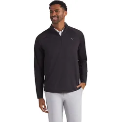 Puma Layer Lightweight Grid Fleece 1/4 Zip, schwarz