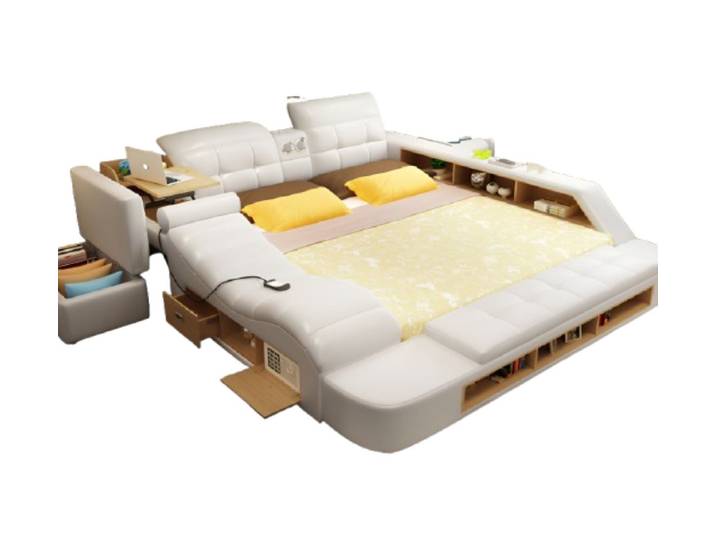 JVmoebel Multimediabett Elegantes Lederbett mit modernem Design und multifunktionaler Nutzung (1-tlg), Made in Europa
