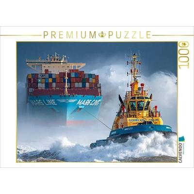 CALVENDO Puzzle Ein Schlepper für die sichere Hafeneinfahrt | 1000 Teile Lege-Größe 64x48cm Foto-Puzzle für glückliche Stunden, von , Calvendo Puzzle