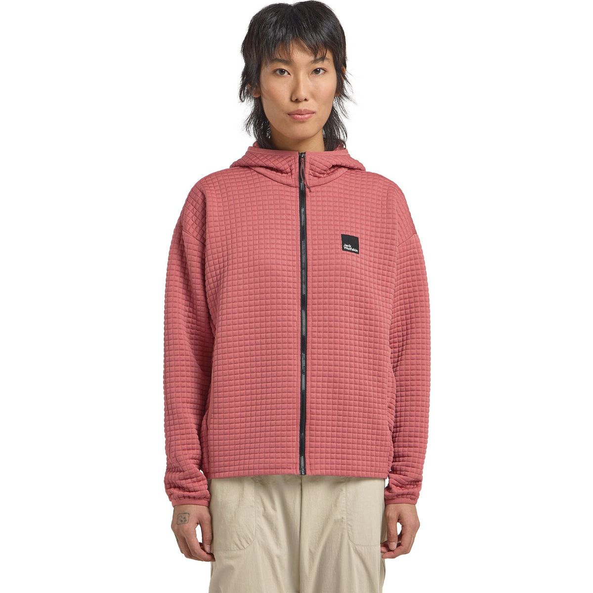 Jack Wolfskin Mogari Hooded Full Zip W mineral red (J0127) L A63850_J0127_A10