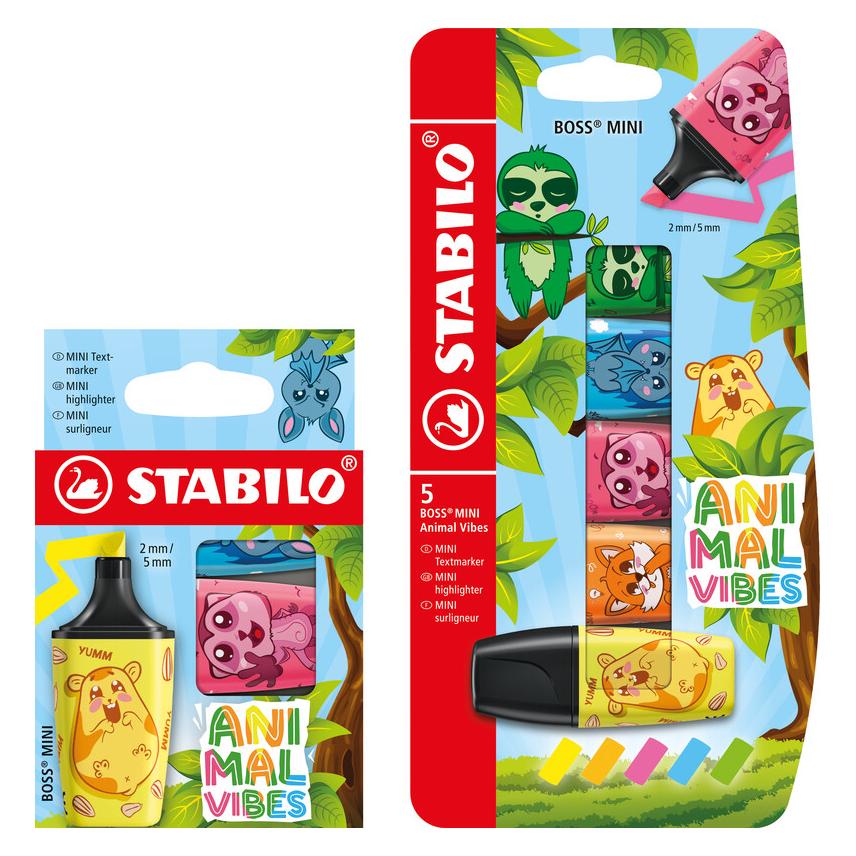 Stabilo Boss Mini Animal V., 3er Etui (3x) (07/03-73)