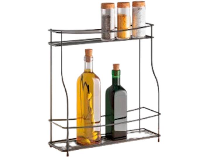 Metaltex - Aanrecht Organiser - Kruidenrek - Keukenrek - Olie - Azijn - Kruiden - Antislip - 2 niveaus