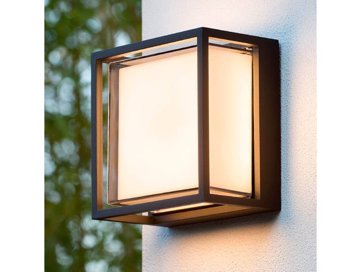LED-Außenwandleuchte Singa 10 x 17 x 17cm Schwarz