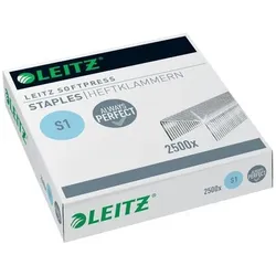 Acco Leitz Softpress S1 Heftklammern 26/6 54970000 Verzinkter Stahl Silber 2500 Heftklammern