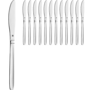 Amefa Tafelmesser Scandinave, Wellenschliff, 20,5 cm, Edelstahl 18/0, silber poliert, 12 Stück