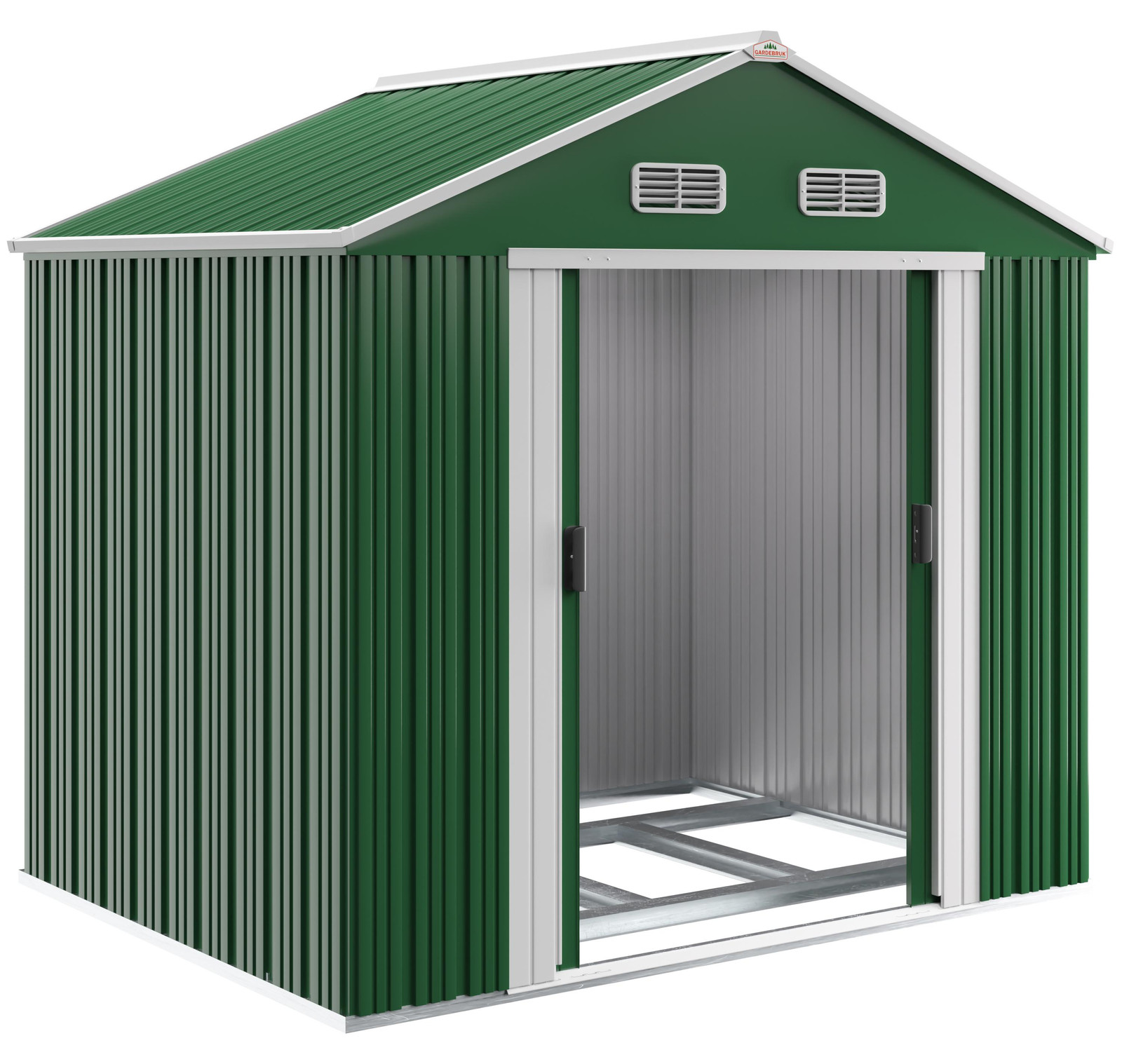 Gardebruk Tuinhuis Groen Metaal B/D/H: 260 x 205 x 180 cm