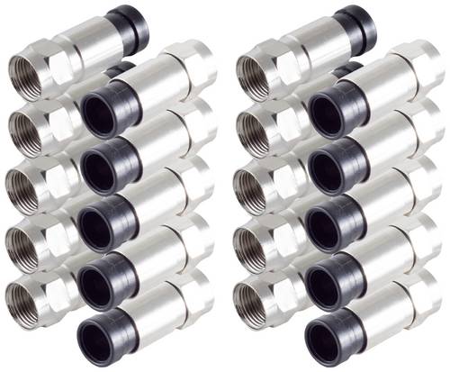 Shiverpeaks BS15-300314 F-Stecker Kompression Anschlüsse: F-Stecker Kabel-Durchmesser: 7mm 10St.