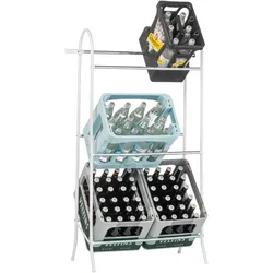 Schulte Lagertechnik, Regal, Flaschenkastenstnder Getrnkekisten-Regal Schulte verzinkt 1240x630x370 mm (63 x 37 x 124 cm)