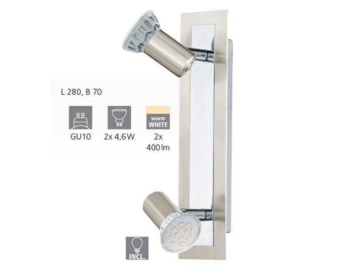 Spot Intérieur Double Rottelo - Argent