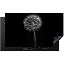 HERDABDECKPLATTE Löwenzahn - Schwarz - Floral - Botanisch Induktionsschutz 91.6x52.7 cm