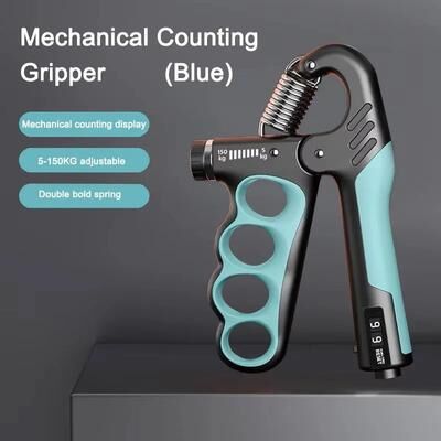 Inspire Curations Premium Adjustable Hand Grip Strengthener & Grip Strength Trainer (5150 Kg Resistance) mechanical Blue