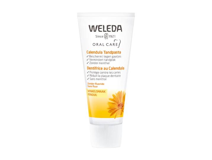 Weleda Calendula tandpasta - reinigt mild maar grondig &amp; verwijdert tandplak - beschermt tegen tandbederf &amp; helpt het tandvlees te versterken - 100% natuurlijke ingrediënten - 75 ml